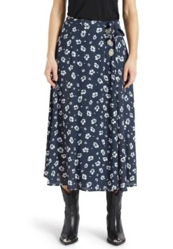 Khujo Hepke - A-Lijn Rok - Blau-Weiß Geblümt -Khujo Mode Aanbiedingen Winkel 048a5877c99445bc8e163373a6e61d86