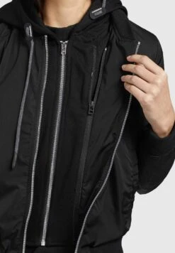 Khujo Persee - Lichte Jas - Schwarz -Khujo Mode Aanbiedingen Winkel 06681e878f9a48568912ec27b9bc06e7