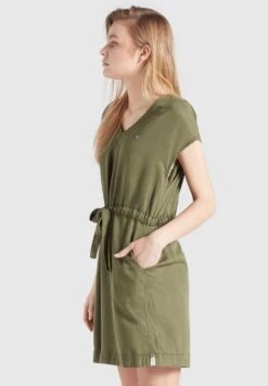 Khujo Anneli - Spijkerjurk - Khaki Gewaschen -Khujo Mode Aanbiedingen Winkel 074f217253e34e5dbaae64a68b742c01