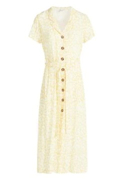 Khujo Goya - Blousejurk - Gelb-Weiß Geblümt -Khujo Mode Aanbiedingen Winkel 126054f997ce4e42920b220398c118c7