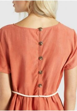 Khujo Asba - Jurk - Terrakotta -Khujo Mode Aanbiedingen Winkel 4290749156f84e798b9438f8866c73f3