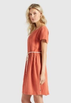 Khujo Asba - Jurk - Terrakotta -Khujo Mode Aanbiedingen Winkel 47a7ecbb618b419380c166bfb3154aa6