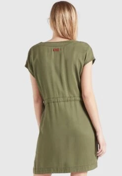 Khujo Anneli - Spijkerjurk - Khaki Gewaschen -Khujo Mode Aanbiedingen Winkel 5deb8955c5b1467fa679622f2aba8a75