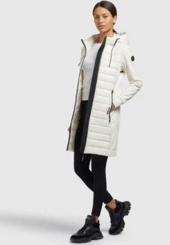 Khujo Ruth Shiny - Winterjas - Cremeweiß -Khujo Mode Aanbiedingen Winkel 6789b09951a94e7086d2c5bfdeed34c1