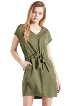 Khujo Anneli - Spijkerjurk - Khaki Gewaschen -Khujo Mode Aanbiedingen Winkel 6979b1375a7e404ea7a28c02550622d4