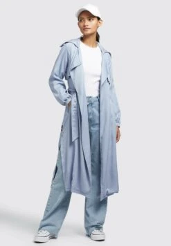 Khujo Garda - Trenchcoat - Blau -Khujo Mode Aanbiedingen Winkel 6cfada5e3c594e42bdff5394741a54d0