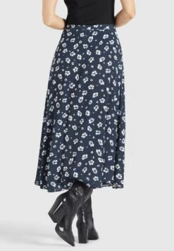 Khujo Hepke - A-Lijn Rok - Blau-Weiß Geblümt -Khujo Mode Aanbiedingen Winkel 7301bb1085ed420dbc5611b2e1d354f7