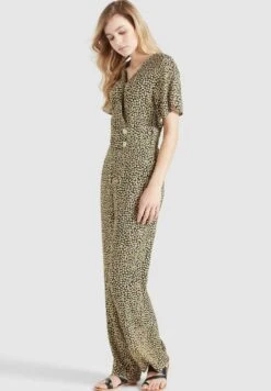 Khujo Borgia - Jumpsuit - Schwarz-Gelb Geblümt -Khujo Mode Aanbiedingen Winkel 745f0e320a9040d5b7ce3f5c9bd55945