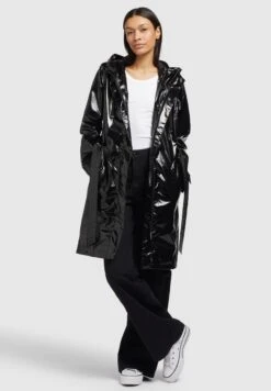 Khujo Alecia - Trenchcoat - Schwarz -Khujo Mode Aanbiedingen Winkel 8e6a736ac00b45b890b69e5c33a64f09