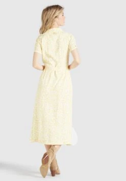 Khujo Goya - Blousejurk - Gelb-Weiß Geblümt -Khujo Mode Aanbiedingen Winkel 940f2d1b8487423b82d6249f1e56844d