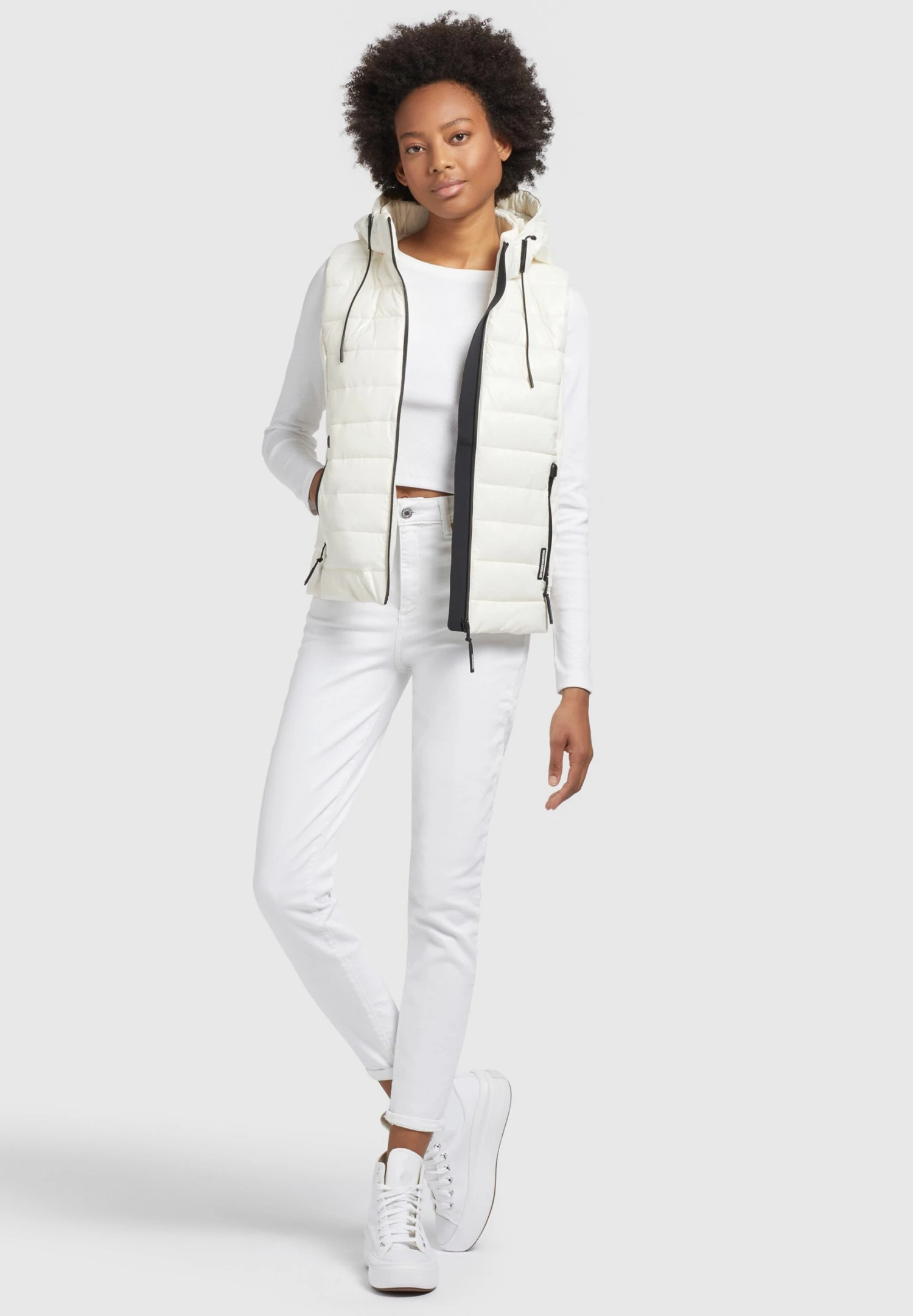 Khujo Fabia Shiny - Bodywarmer - Weiß 2 Khujo Fabia Shiny - Bodywarmer - Weiß - Afbeelding 2