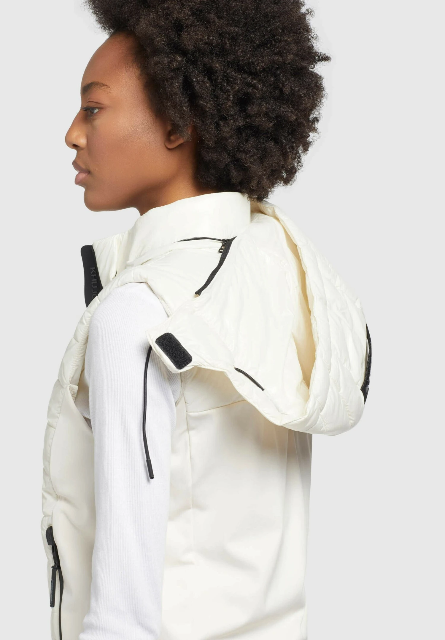 Khujo Fabia Shiny - Bodywarmer - Weiß 6 Khujo Fabia Shiny - Bodywarmer - Weiß - Afbeelding 6