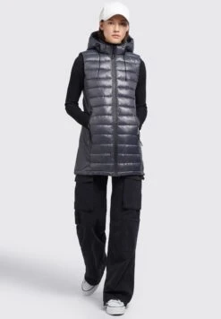 Khujo Becca Shiny - Bodywarmer - Grau -Khujo Mode Aanbiedingen Winkel d06e3f2e9cba4de8b1fe9e80d8e38dca