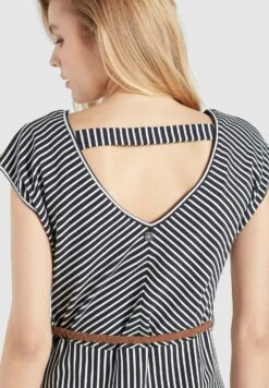 Khujo Leifa - Jurk - Dunkelblau-Weiß Gestreift -Khujo Mode Aanbiedingen Winkel d9578bcc901d476fbd35311a786ffd2c
