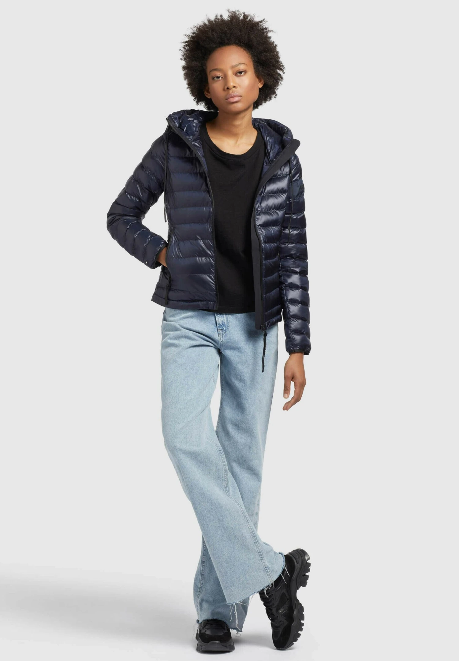 Khujo Lovina4 Shiny - Jas - Dunkelblau 2 Khujo Lovina4 Shiny - Jas - Dunkelblau - Afbeelding 2