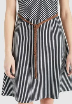 Khujo Leifa - Jurk - Dunkelblau-Weiß Gestreift -Khujo Mode Aanbiedingen Winkel f13b10be080145fcb2edf6ef1d8218ff